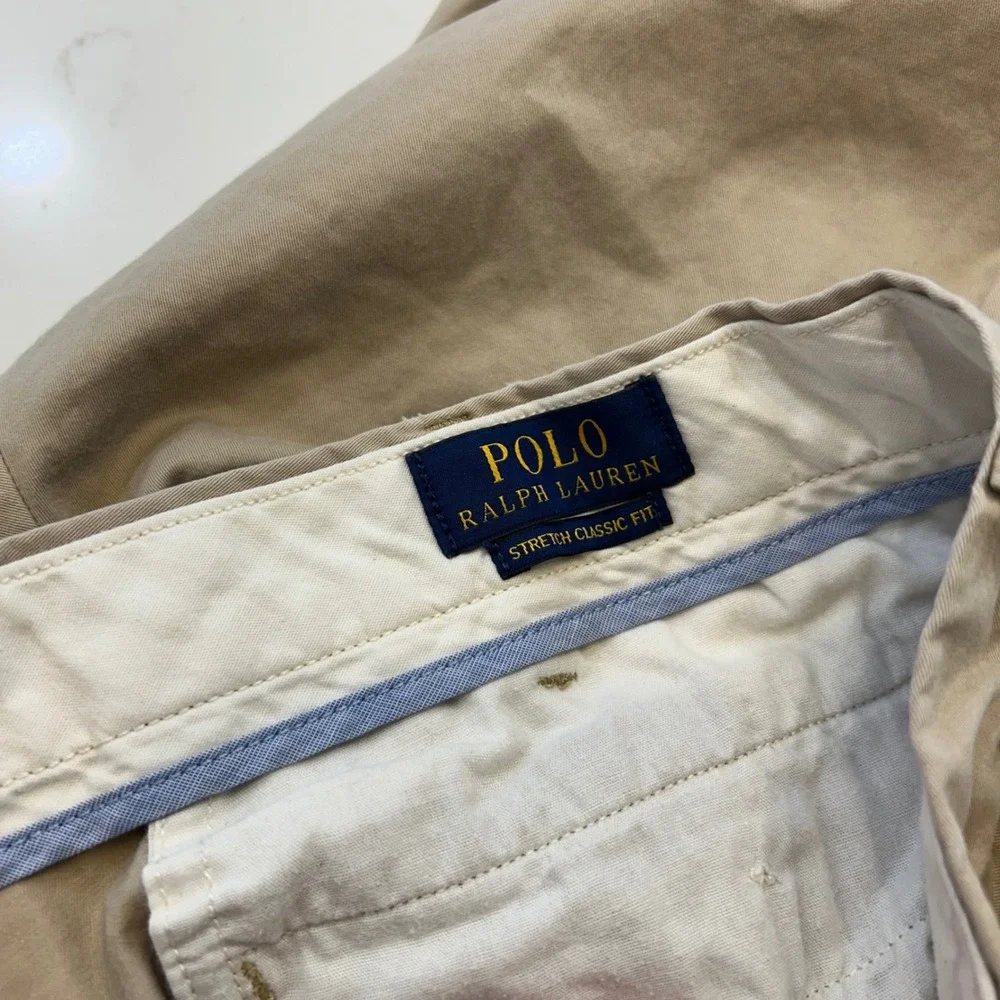 Polo Ralph Lauren Classic fit khaki chino shorts 46 tan preppy old‎ money